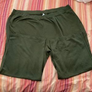 Only Necessities 36W Ponte Knit Dark Green Dress Pants w/Small Snag